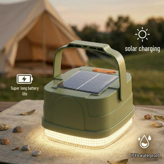 High Power Solar Rechargeable Camping Lantern - Super Bright Outdoor Emergency Light