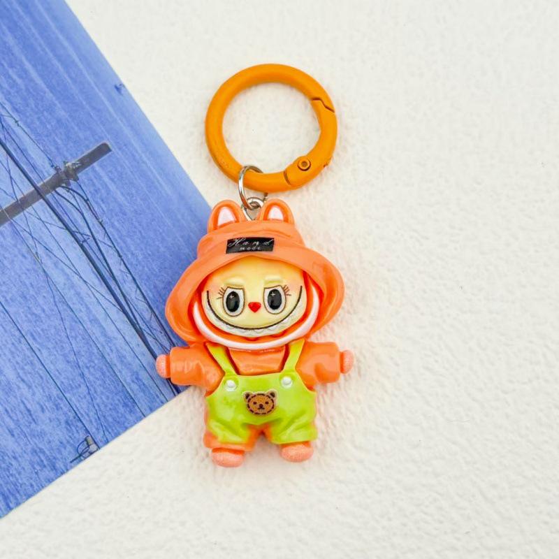 Cartoon DIY Harzpuppe Schlüsselanhänger Anhänger für Rucksack Dekoration
