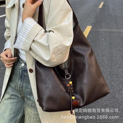 Tote Bag Women's 2025 New Trendy Autumn and Winter High-end Retro Shoulder Bag Large-capacity Work Commuter Women's Bag