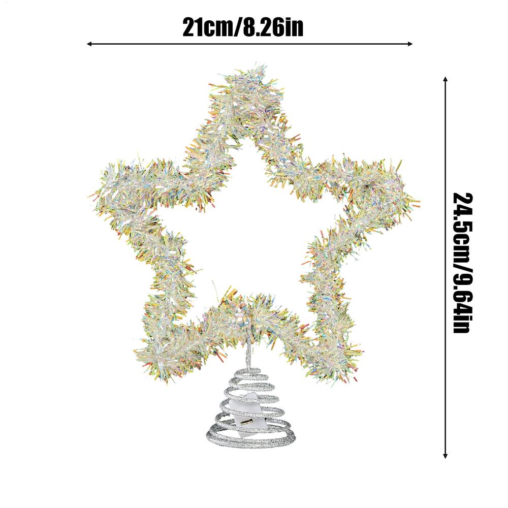 

Звезда на верхушку елки, гирлянды, украшение для гостиной, сада, вечеринки, Новый год 2025, елочные гирлянды белый