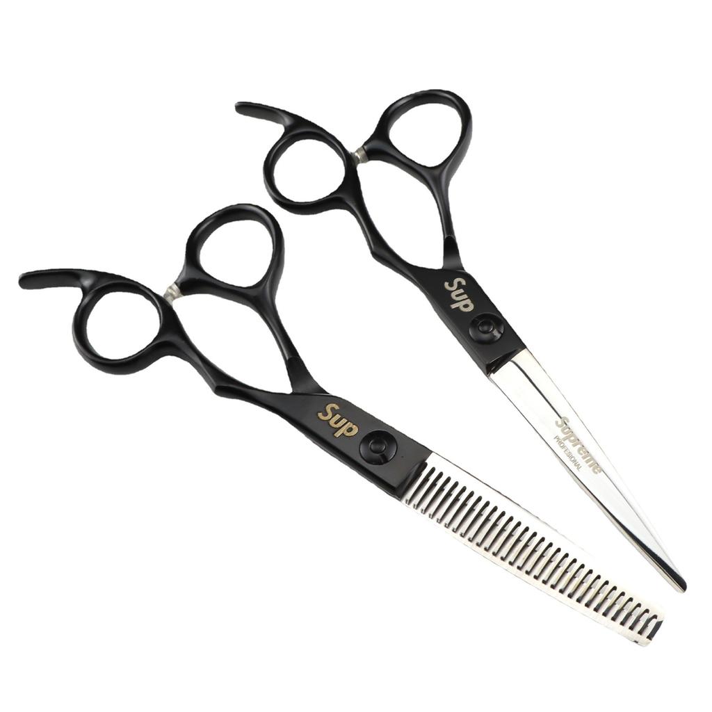 6.0 Inch Half Body, Black, Personalized Sup Trendy, Hair Scissors, Hair Scissors, Flat Scissors, Bangs Scissors