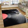 Vinyl Record Music DJ Screen Tape Rug Carpet for Living Room Bedroom Home Decor,Floor Mat Non-slip Decoration for Sofa  Doormat