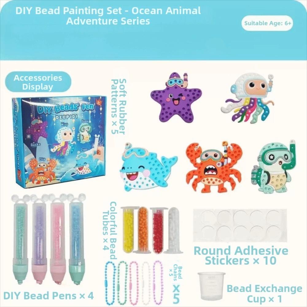 Ballpoint Pen Painting Handmade Bead Painting Creative Production Handmade Beads Pen  Gift for Kids
