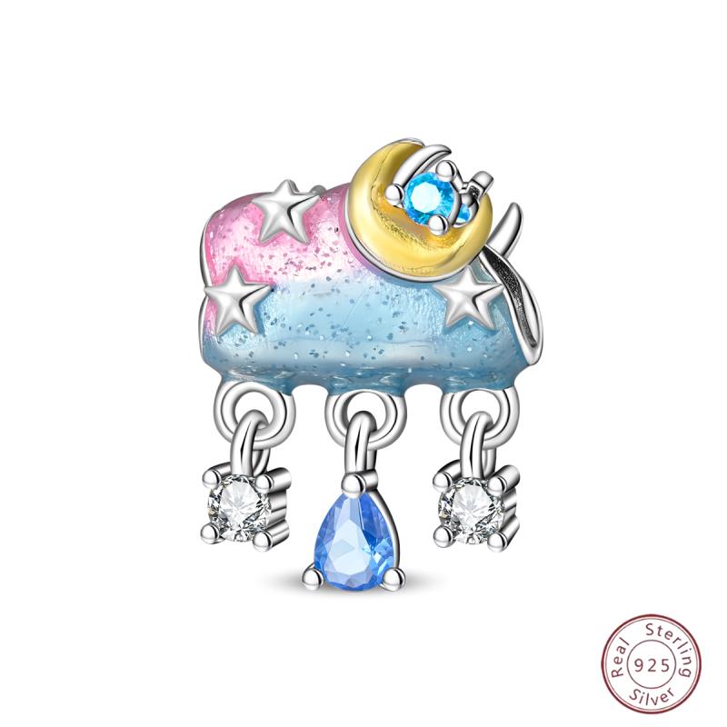 Copper Beaded Pendant Sparkling Zirconia Dream Catcher Original 3Mm Bracelet Women Fine Jewelry