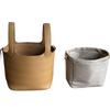New leather first layer cowhide lychee pattern bucket bag handbag vegetable basket bag women's bag