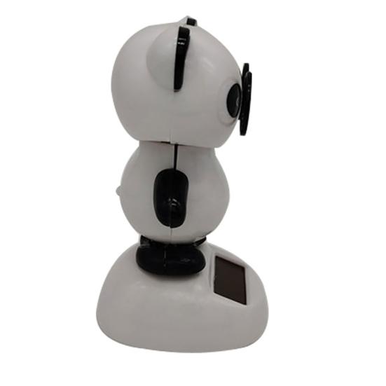 Lovely Glasses Panda Swinging Doll Solar Power Interior Car Ornament Decor Gift