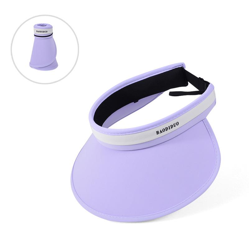 Summer outdoor UV protection ice silk empty top hat versatile fashion big brim show face small sun hat children