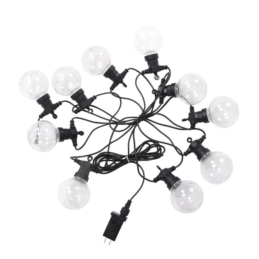 LED Ball String Lights 10LEDs G50 Copper Wire Bulb Colorful Die Casting Lamp  Waterproof Outdoor