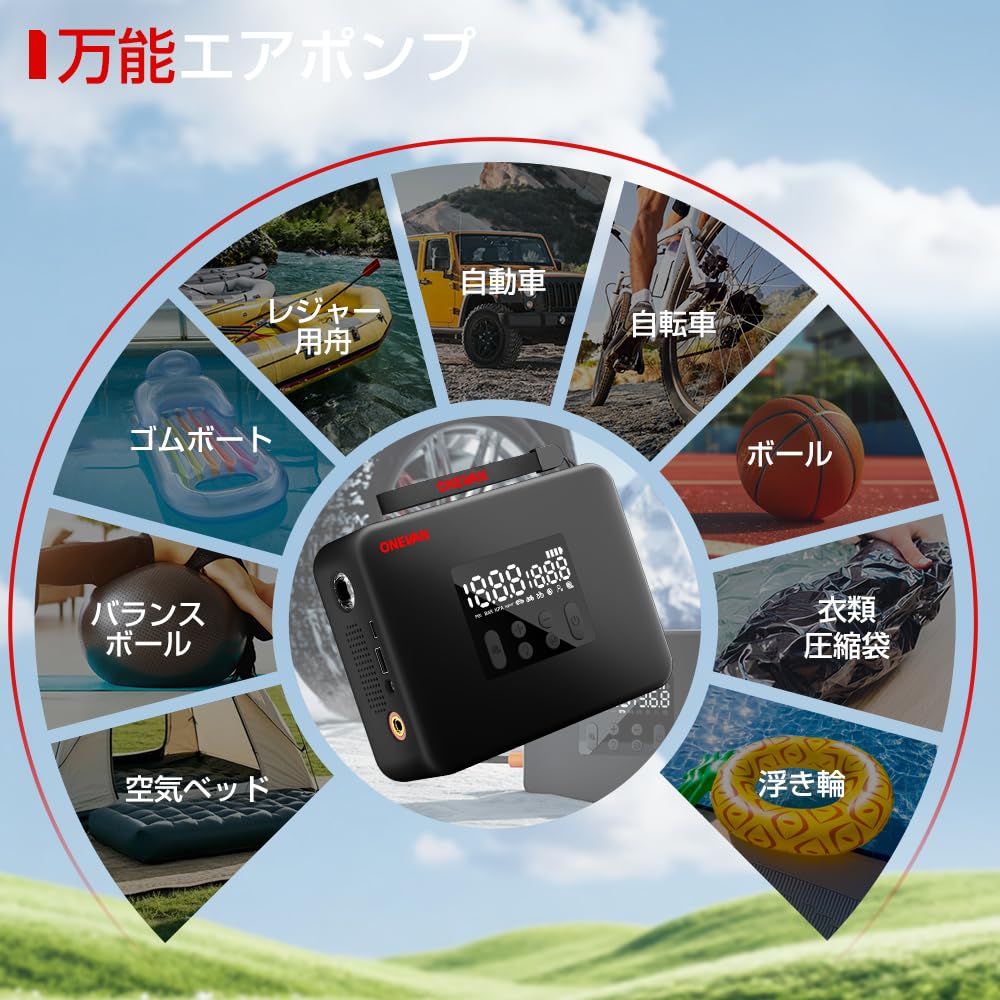 Electric Pump Portable Electric Air Pump for and 160 PSI High 7800 Compatible with 4 LCD 16 Large LED Emergency Compatible with and British Swimwear