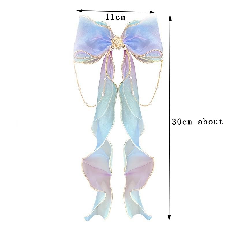 Children's headbands, rainbow bows for girls, braided hair clips, hair accessories, princess ponytails, ribbons, hairpins