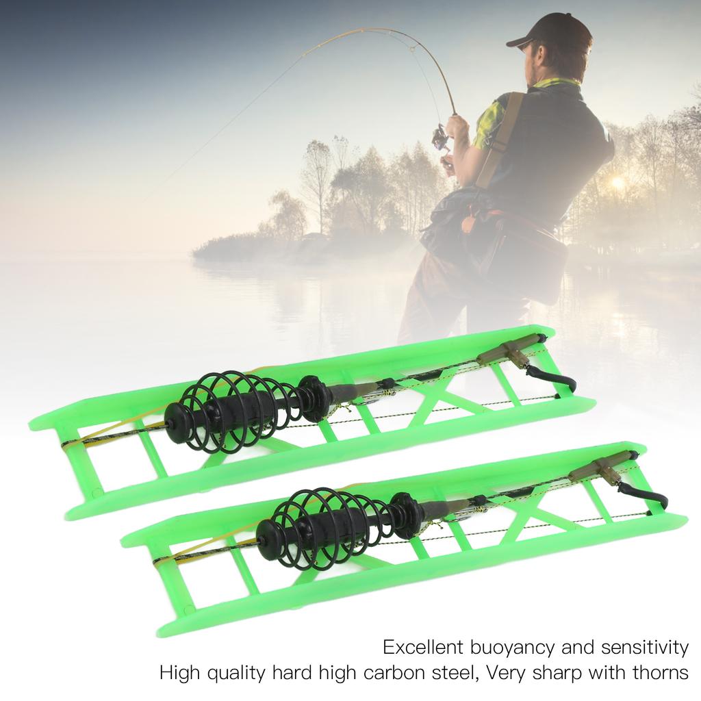 2pcs Fishing Bait Spring Lure Inline Fishing Bait Spring Hanging Tackle Tool with Hooks