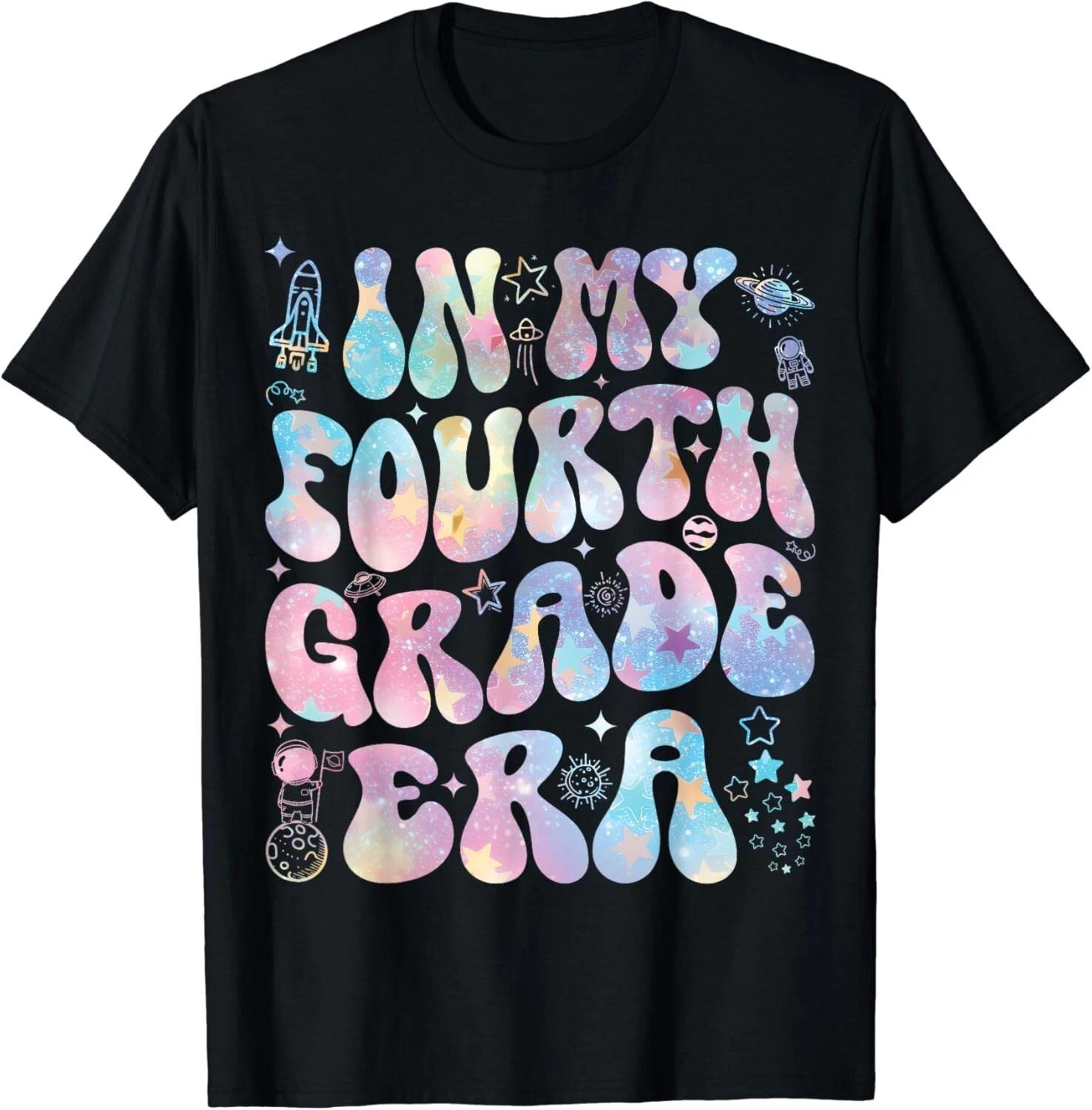 In My Fourth Grade Era Groovy Tie Dye Back to School 2024 Gift Unisex T-Shirt XL