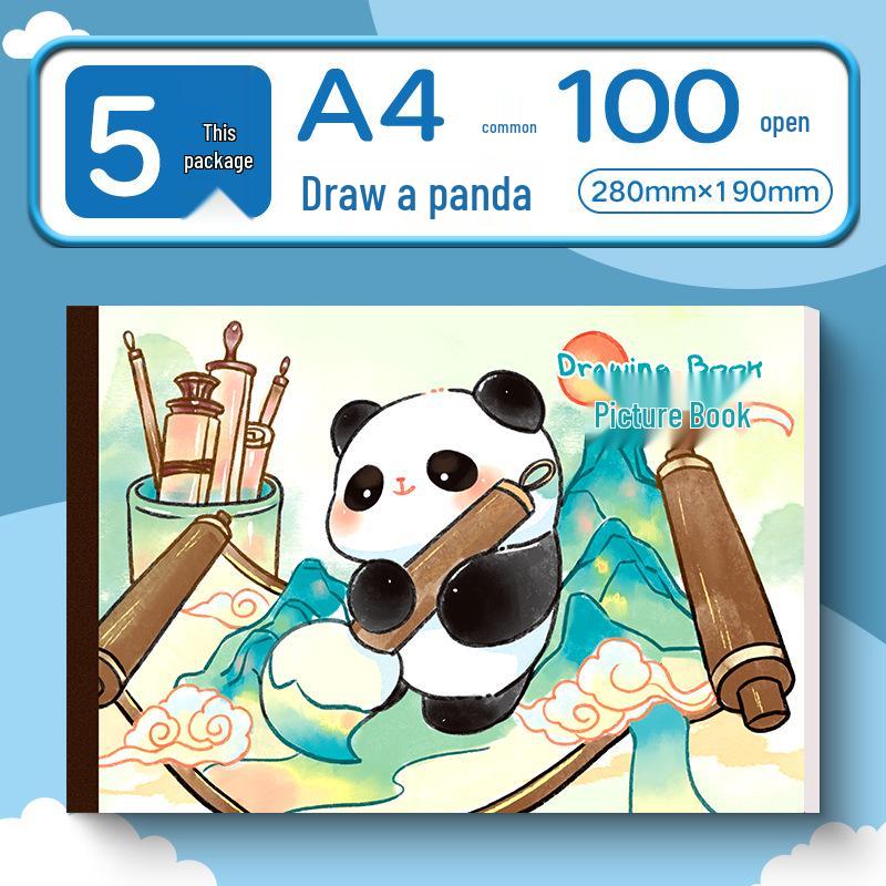 A4 Children s Art & Coloring Sketchbook: Blank Drawing & Watercolor Book for Primary School Students