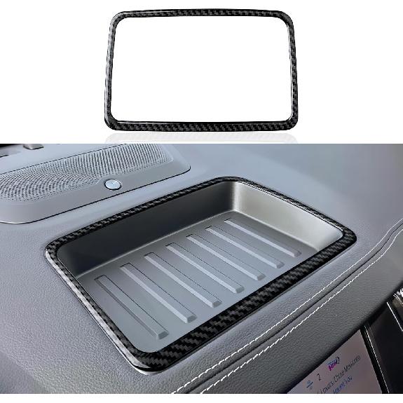 Car Carbon Fiber Dash Center Control Panel Cover Trim Interior for Ford Ranger      XLT Lariat XL Accessories