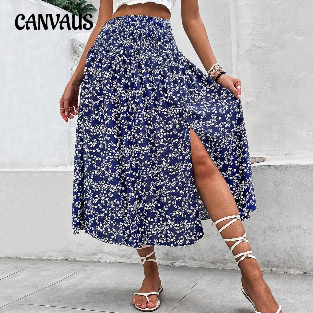 Summer Women's Half-body Skirt Medium-length Temperament Elegant Printed Half-body Skirt