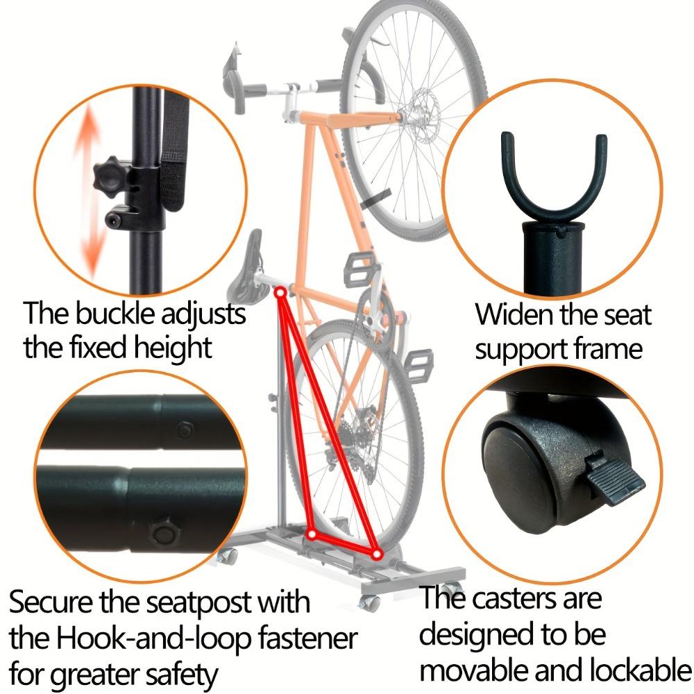 Vertical Bike Stand Freestanding Indoor Bike Storage Rack Upright Bicycle Floor Stand Bike Holder Adjustable Height for Garage