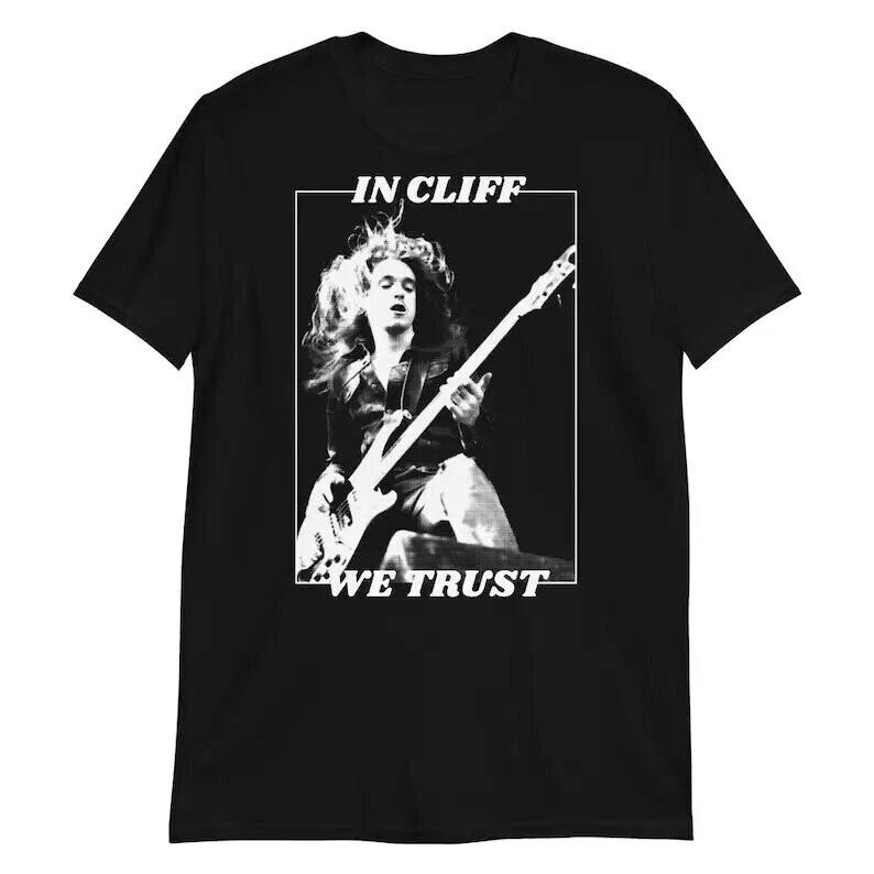 

Metallica Репринт В Клиффа Мы Верим Клифф Бертон Бас-гитара S-4XL Унисекс Футболка M