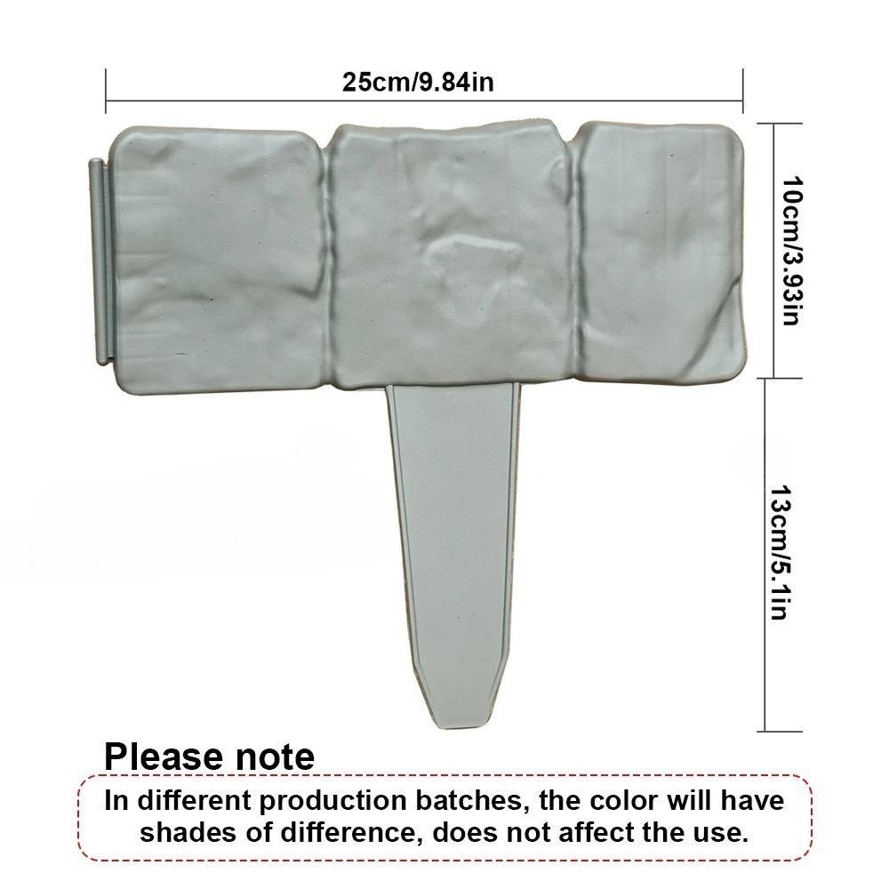 10Pcs  Outdoor Imitation Stone Plastic Fence In The Courtyard, Sheet Type Plug-In Fence, Small Fence, Villa Lawn Decoration, Gardening Partition