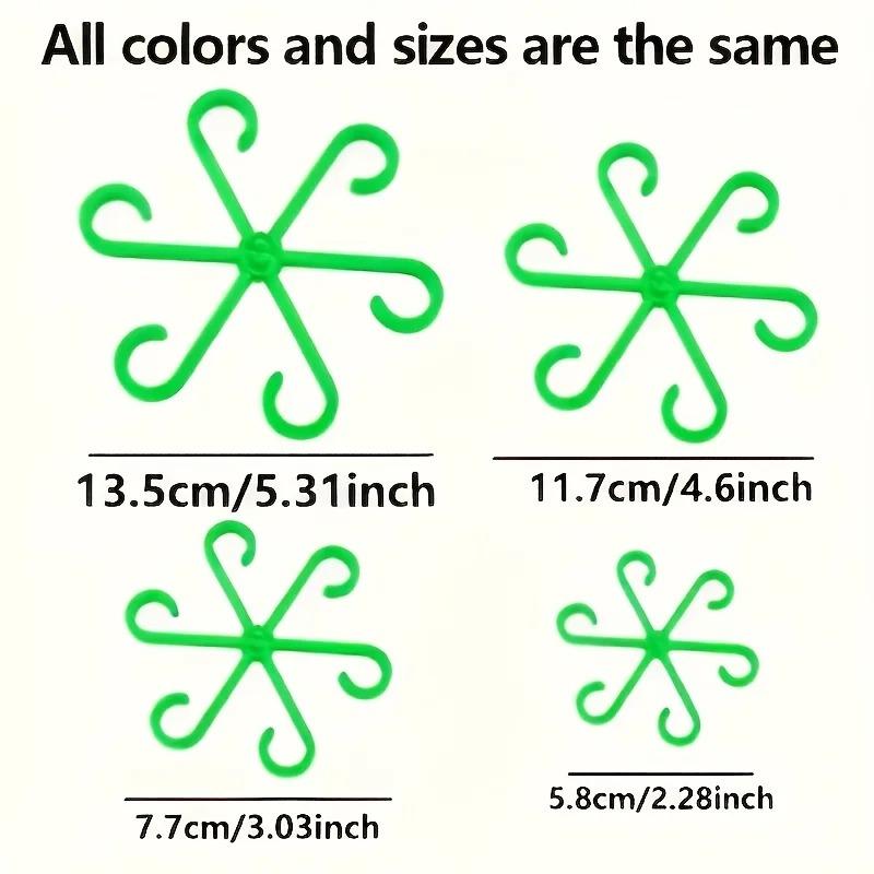 Plant Anti Tipping Support Rod Set, Green Plant Holder, Flower Hydroponic Folding Bracket, Garden Accessories Practical