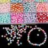 92MF 1200Pcs Colored Pearls Beads for Craft Decoration 6MM Imitation Pearls ABS Beads for Craft Jewelry Making Bridals Dress