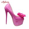 Aphixta Pearl Flowers Hot Sale Party Disco Dance Pumps Women 5.5cm Platform 16cm Super High Thin Heels Pumps