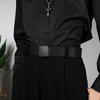 Belt Modern Black With Sophisticated Metal Buckle For Trendy Fashion Everyday