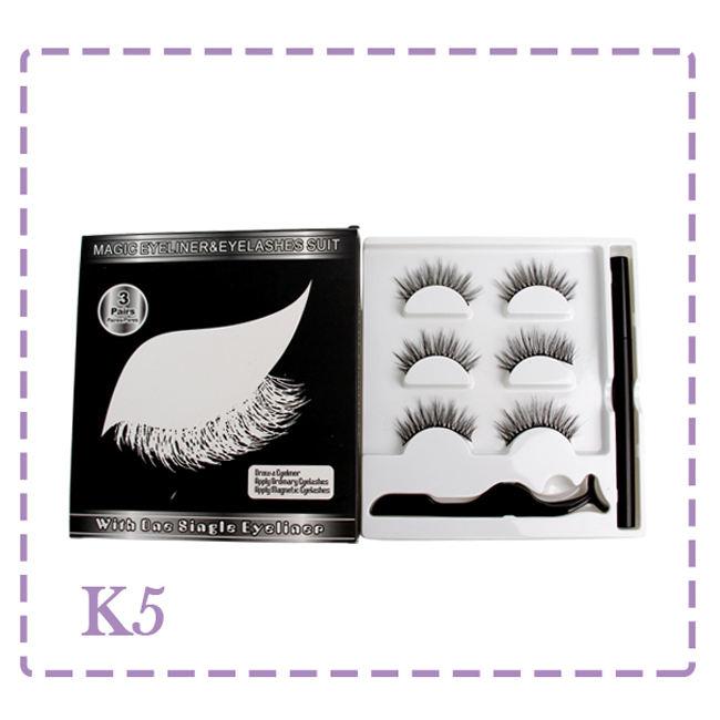 Private Label Magnetic Silk Eyelashes Custom Eyelash Magnetic Box 3D Mink Magnetic Eye Lashes Magnetic Eyeliner Set