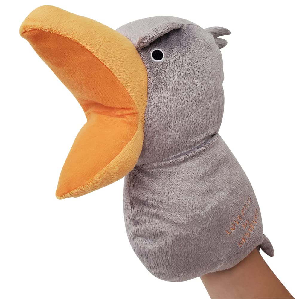LOVE PETS by BESTEVER Hand Puppet Shoebill Plush Pet Toy 47087, Cute Interactive Play Doll for Dogs & Cats