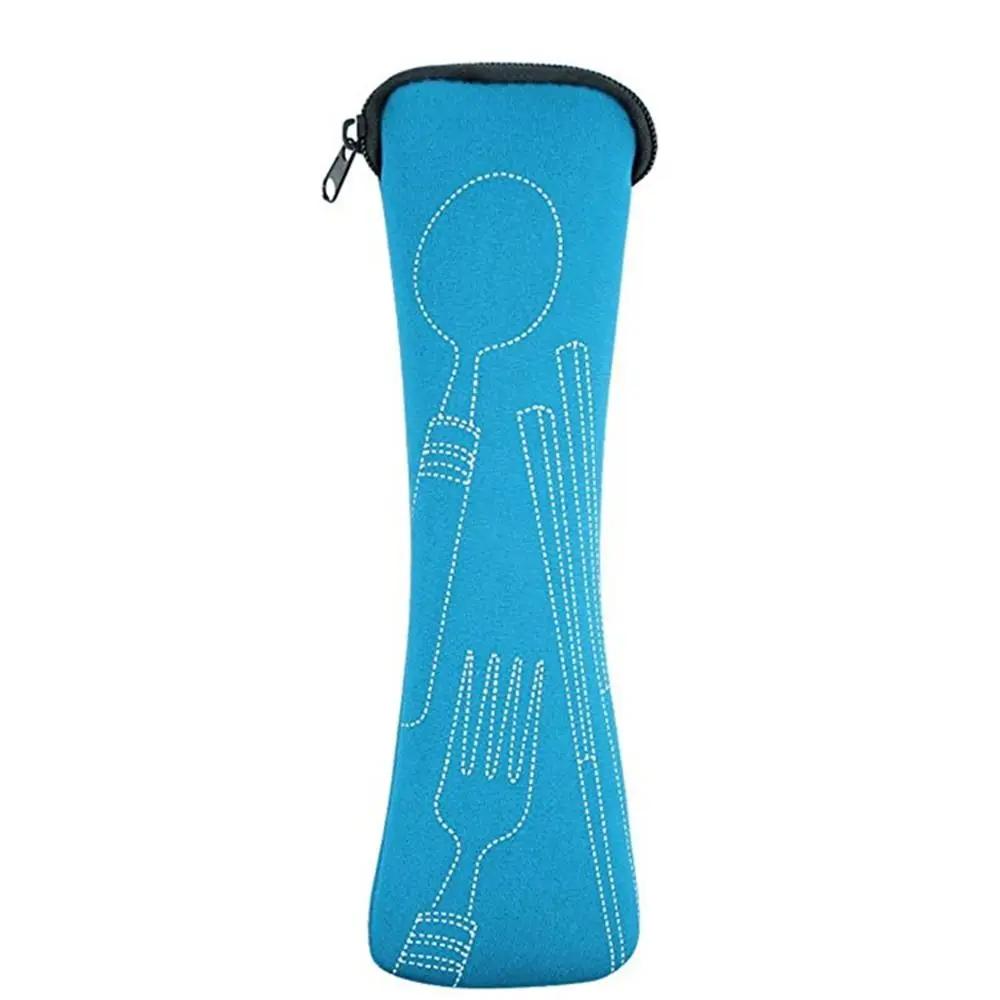 Without Dinnerware Tableware Bag New Travel Packaging Picnic Fork Spoon Storage Box Portable Tableware Case Home Kitchen