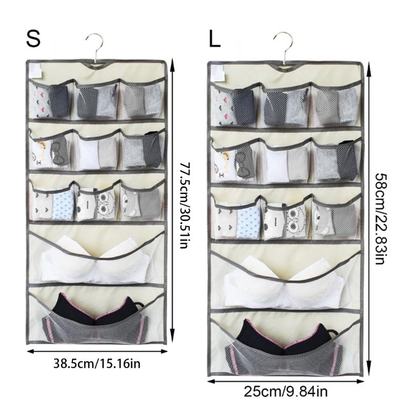 Closet Hanging Organizer for Bra Underwear Underpants Socks Hanging Bra Organizer Wardrobe Hanging Storage Bag