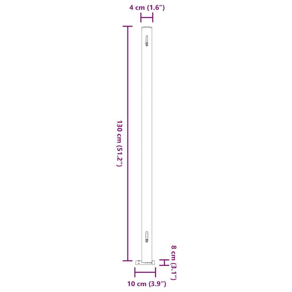 Side Awning Retractable 220 x 300 cm Grey