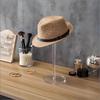 Acrylic Cap Display Stand Transparent Multi-use Wig Hat Riser Bracket for Retail Store Home Salon Organization