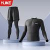 Mens Long Sleeve Rash Guard Set With Quick-Dry Pants Surfing Swimming Diving UV Protection