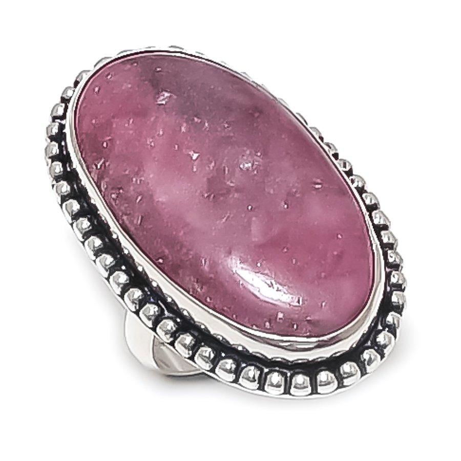 

Pink Thulite Gemstone 925 Sterling Silver Jewelry Ring Size 6