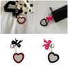 Elegant Bowknot Shaped Keychain Mirror Pendant Charm Plastic Alloy Decorative Hanging Accessory For Home Gift