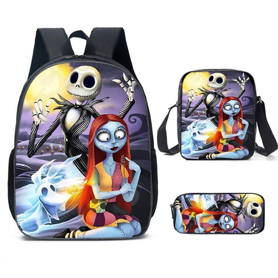 The Nightmare Before Christmas School Bags Men'S And Women'S Backpacks