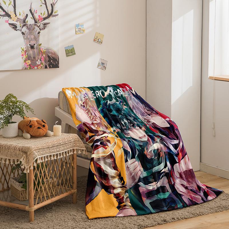 Cartoon Hero Academy Series Double Sided Flannel 3D Digital Printing Blanket Blanket