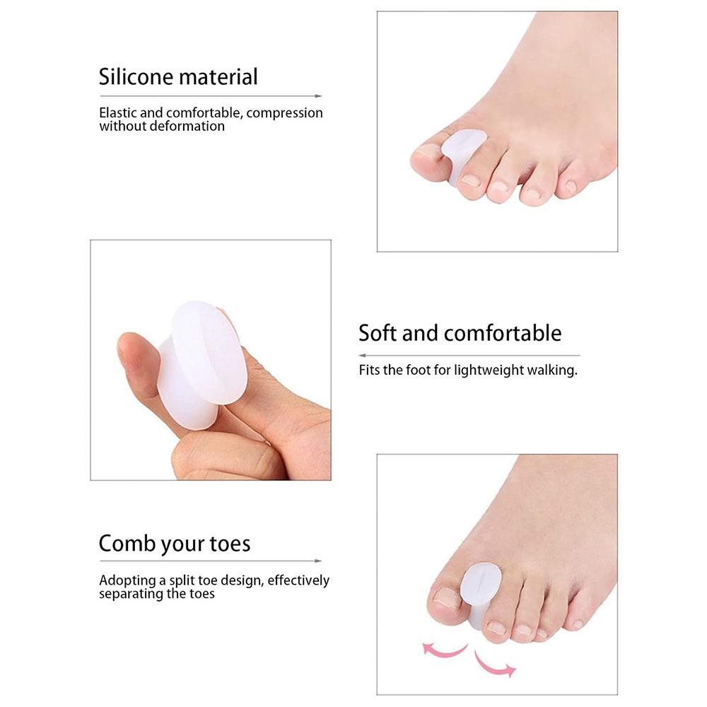 12PCS Gel Toe Separator Toes Spacer Orthotics Pain Relief Silicone