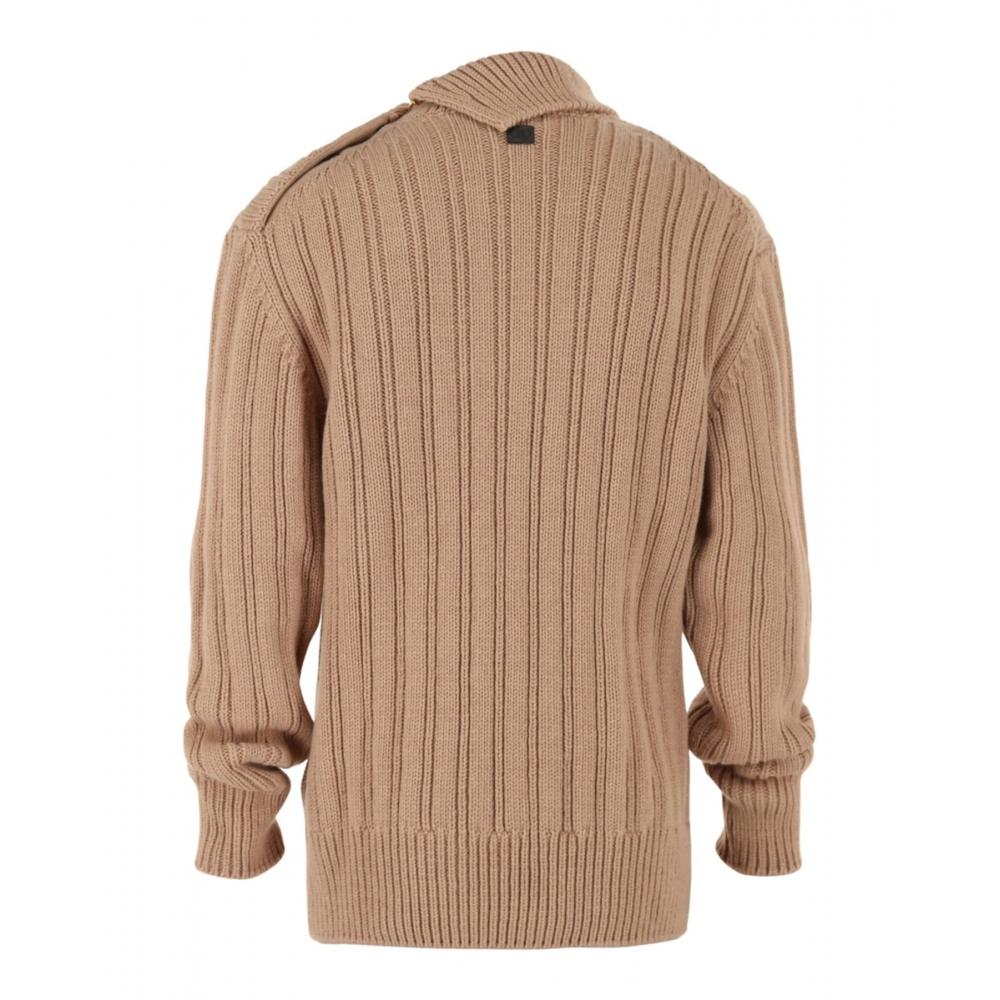 Salvatore Ferragamo Gancini Turtleneck Sweater Brown