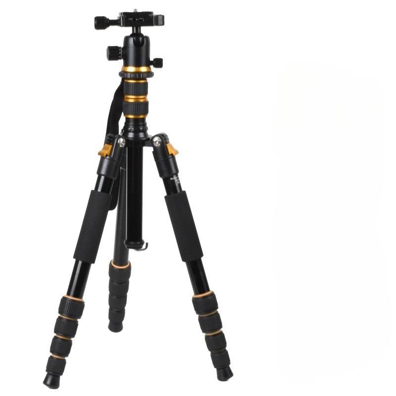 Multi Functional Camera Tripod Damping Ball Gimbal Outdoor Folding Photography DSLR Camera Stand золотой