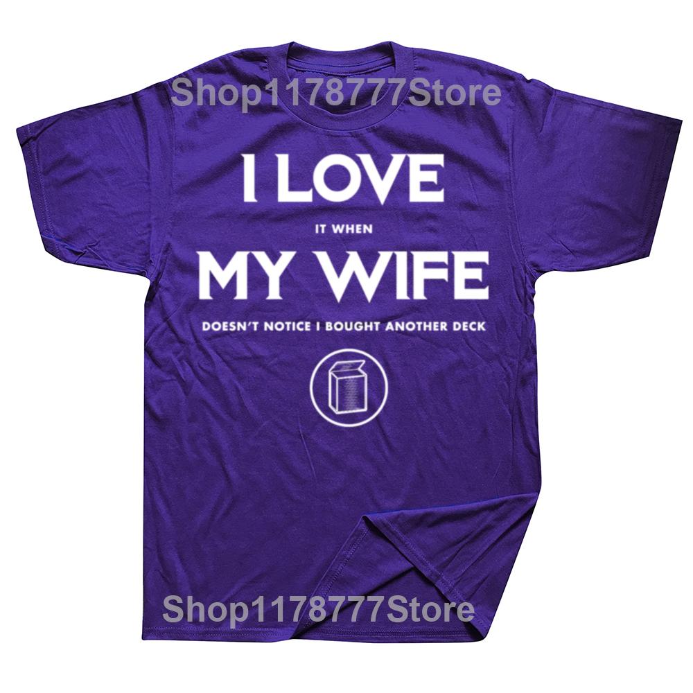 ICH LIEBE MEINE FRAU Lustiges MTG Magic Gathering Herren T-Shirt Lässiges T-Shirt Kurzarm Rundhals T-Shirts 100% Baumwolle Bedruckte Oberteile