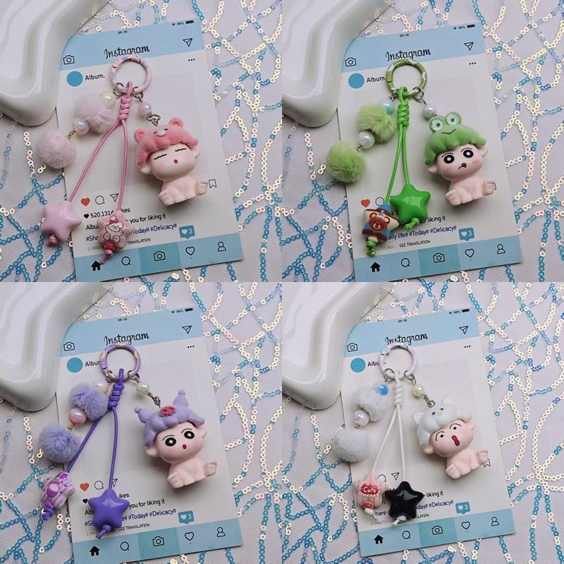 Crayon Shin-chan Toy Keychain Gifts Cartoon Shin-chan Hanging Pendant Keyring Backpack Pendant Charms Keychain for Children Gift
