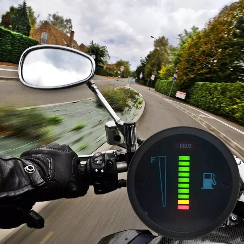 Universal 2" 52mm Car Motorcycle Fuel Level Gauge 12V LED Fuel Level Meter Gauge Fuel Level Sensor Alloy Car Styling