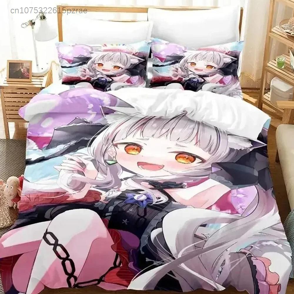 New Murasaki Shion Bedding Set 3D Printed Suitable For Bedroom Duvet Cover Set With Pillowcases Kids Home Textile