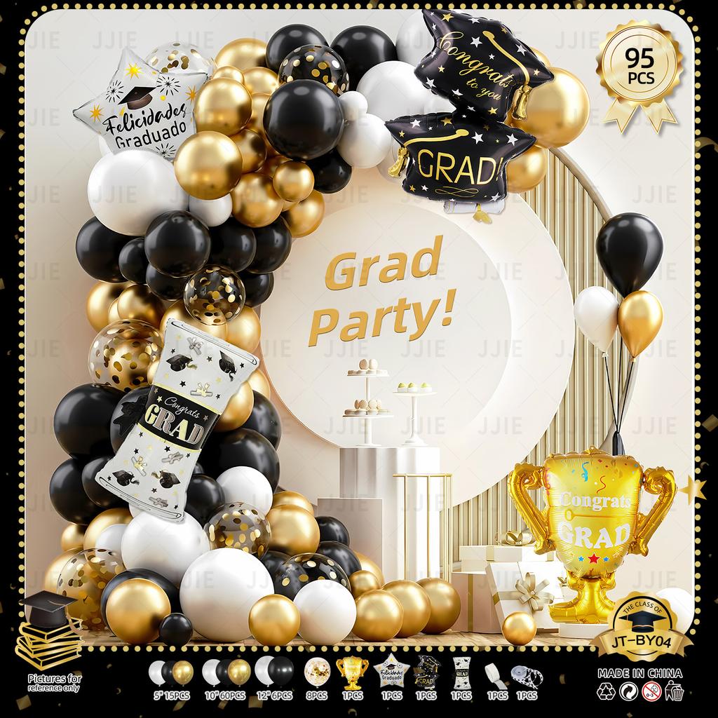 Graduation Party Decoration Balloon Graduation Season Decoration Doctor Hat Cartoon Aluminum Film Balloon Graduation Celebration Set