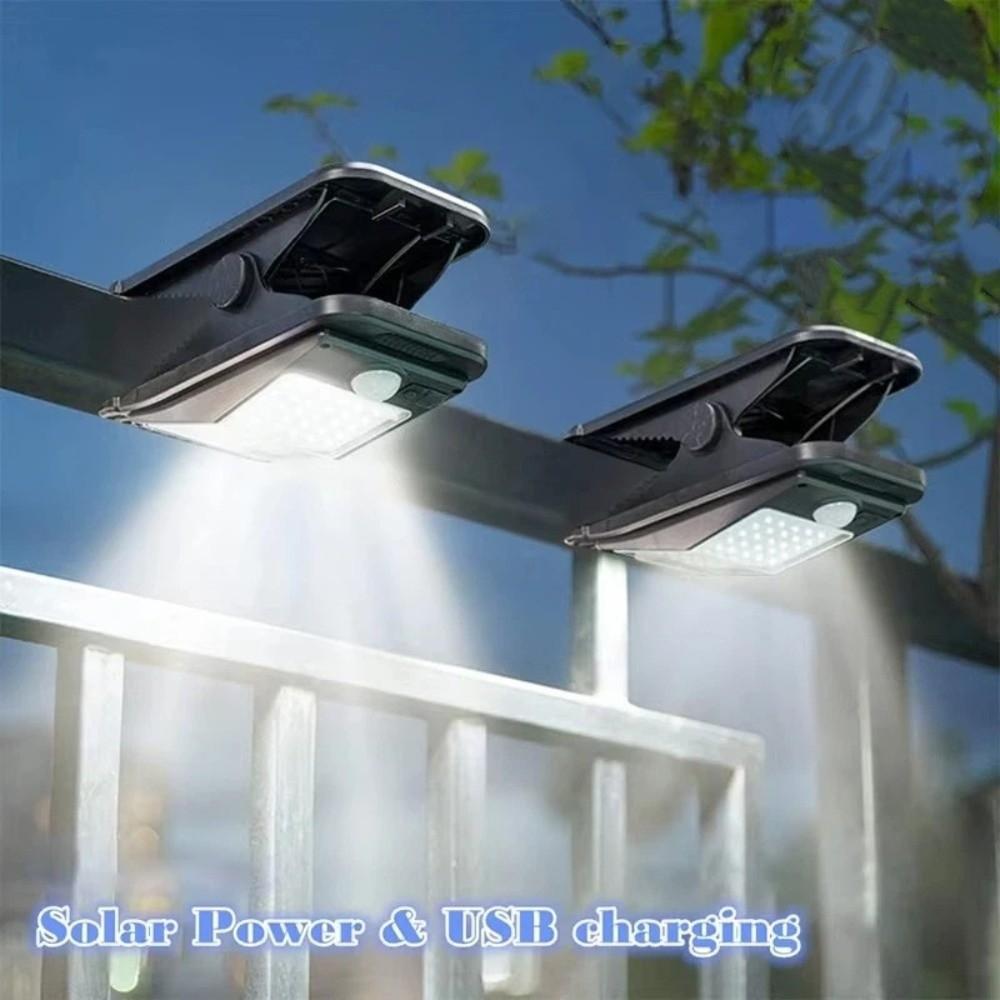 Motion Sensor Solar Security Light Super Bright IP65 Waterproof Motion Sensor Light Solar Powered Clip Mount Garden Light