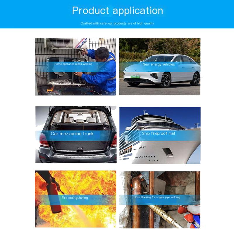 300*200Mm High Temp Durable Graphite Felt Black Welding Protective Blanket Torch Shield Pack Carbon Fiber Protective Sheet