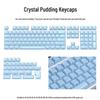 XVX Crystal Jelly 113-Unit Two-Color Mechanical Keycaps with Side Engraving