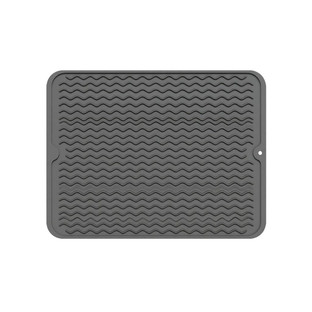 High Temperature Resistant Drying Mat Heat Resistant Silicone Dish Drying Mat Non Slip Kitchen Mat for Draining Dishes and Utensils