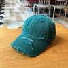 Couple retro old ripped baseball hat men's and women's tide street personality versatile soft top sunshade cap